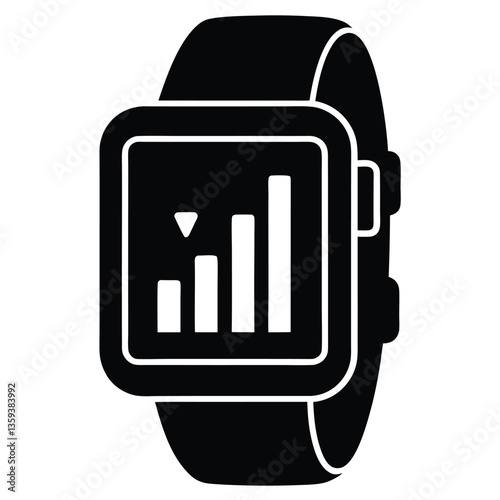 A smartwatch displaying health statistics.
