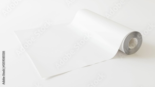 White Smooth Paper Roll: Versatile Office Supplies, Crafting Material and Stationery for Creative Designs