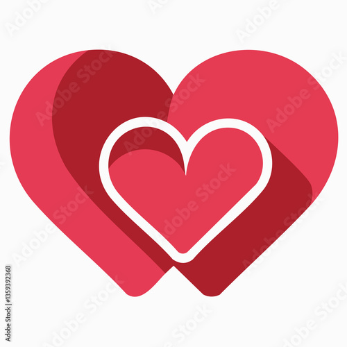 red heart vector illustration