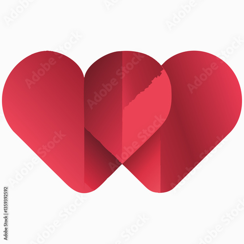 two red hearts