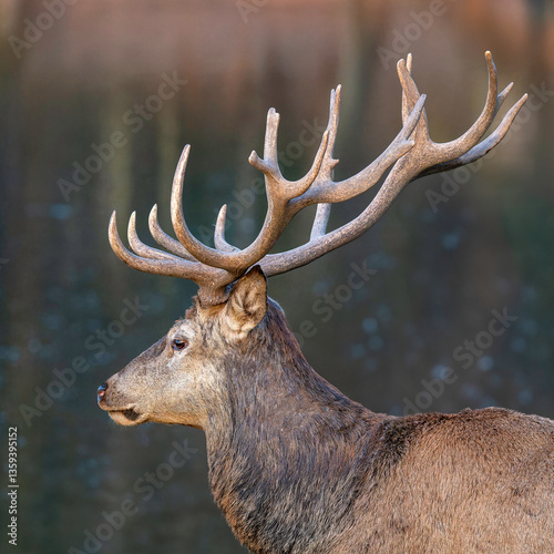 Damhirsch mit großem Geweih