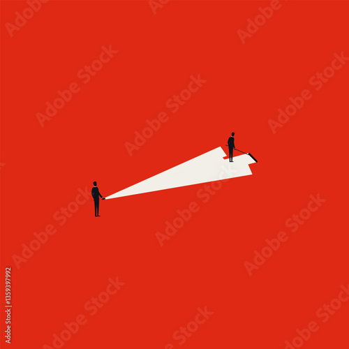 Business boss vector concept. Symbol of exploitation, working hard, being bossy. Minimal design eps10 illustration.