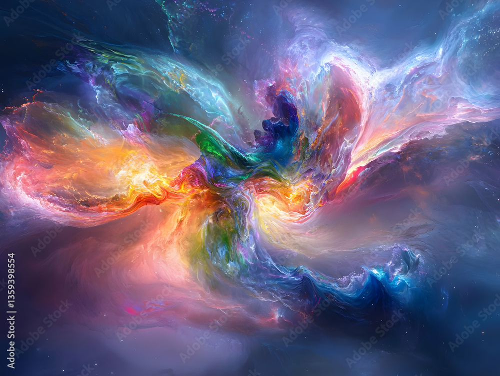 Cosmic Nebula Swirl: Vibrant Colors and Celestial Patterns in a Dreamlike Space Cosmic Nebula Swirl: Vibrant Colors and Celestial Patterns in a Dreamlike Space