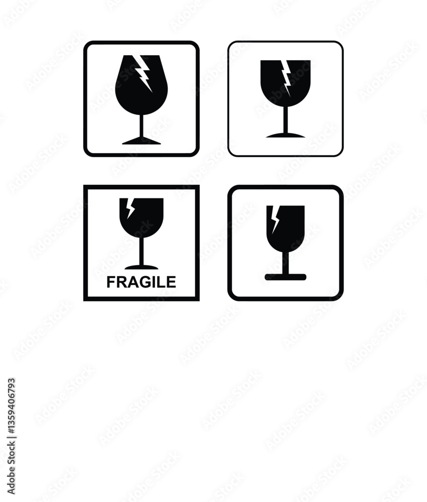 Wine Glass Icon Set Vector Illustration with Various Drink Symbols Wine Glass Icon Set Vector Illustration with Various Drink Symbols