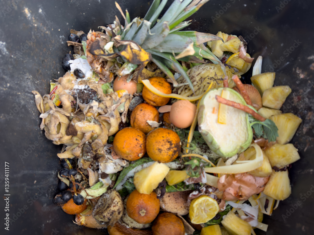 Organic waste composting in the garden