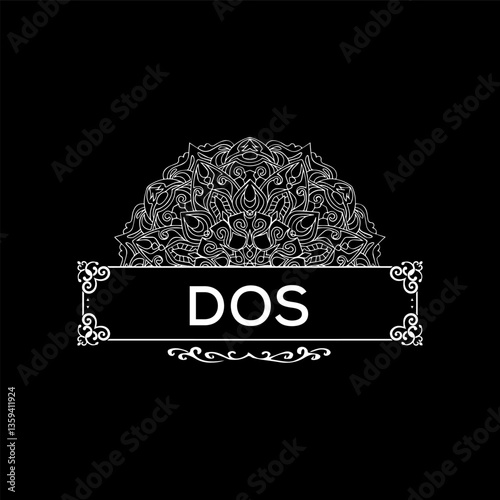DOS letter creative logo 