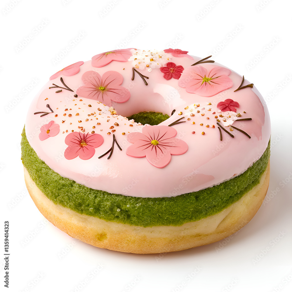 Sakura Matcha Donut – A Delightful Fusion of Japanese Flavors & Art. Sakura Matcha Donut – A Delightful Fusion of Japanese Flavors & Art.