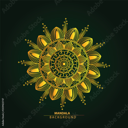 vector illustration of an abstract background, LUXURY MANDALA  BACKGROUND