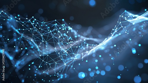 Abstract blue optical fiber background, can be used for technology and communications.