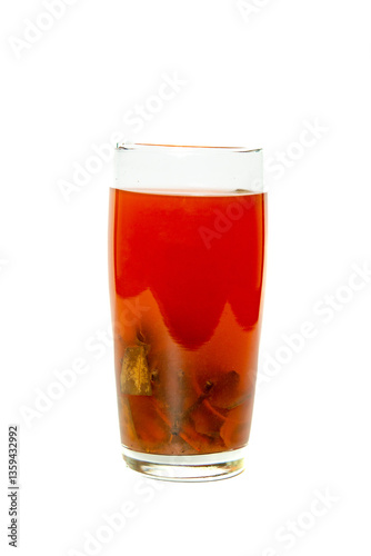 Wedang Uwuh, Healthy Drink from Indonesia that contain rock sugar, ginger, cinnamon leaves, clove leaves, nutmeg leaves, Biancaea sappan. "Wedang" means drink and "Uwuh" means rubbish