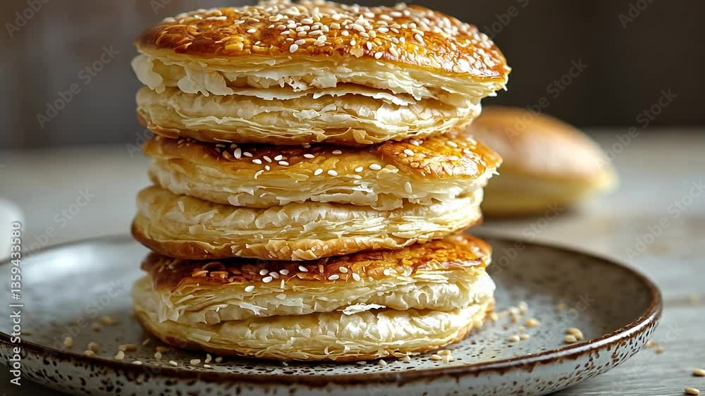 tau sar piah flaky pastries filled with mung bean paste video singapore cuisine