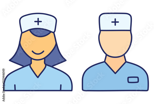 AI surgical assistant. vector eps