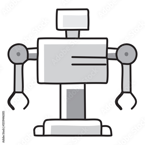 AI-powered mech sketch. vector eps