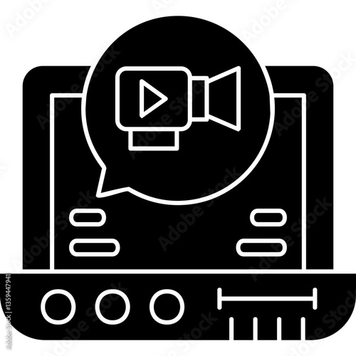 Live Video Icon Vector Element