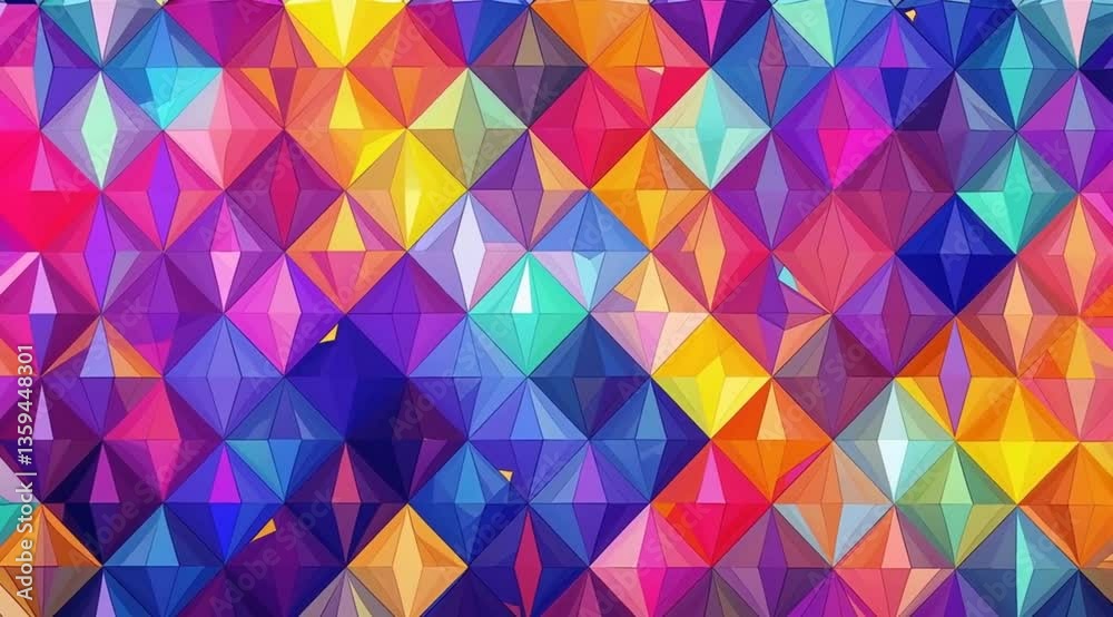 Abstract geometric pattern of colorful rhombus shapes. Use for background design or graphic element