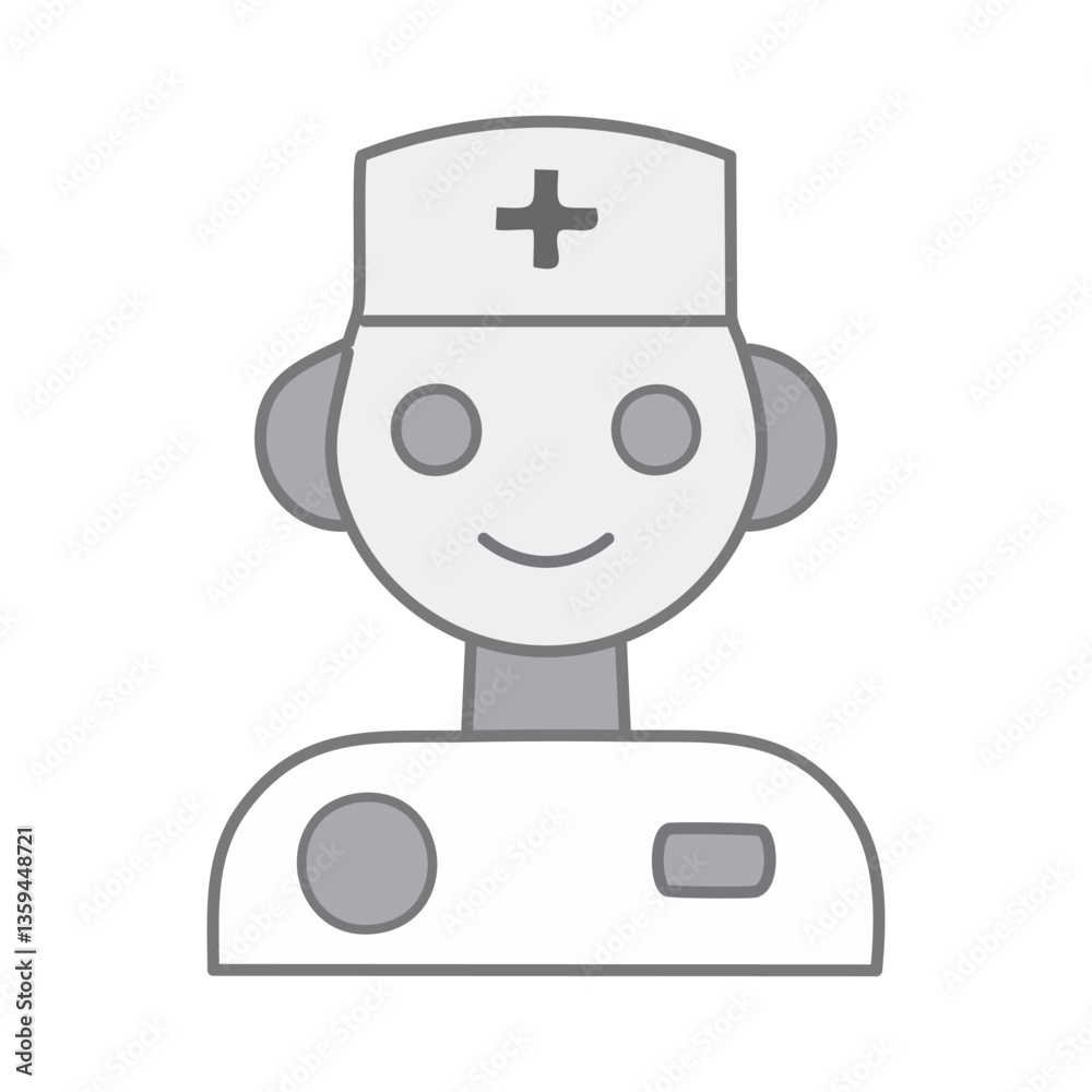 Futuristic robot nurse. vector eps Futuristic robot nurse. vector eps