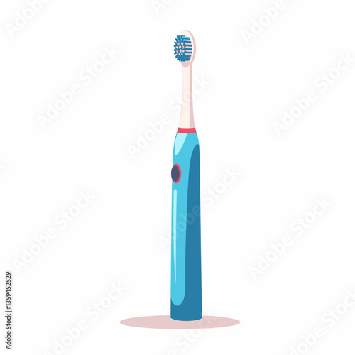 Electric toothbrush on white background, dental hygiene concept