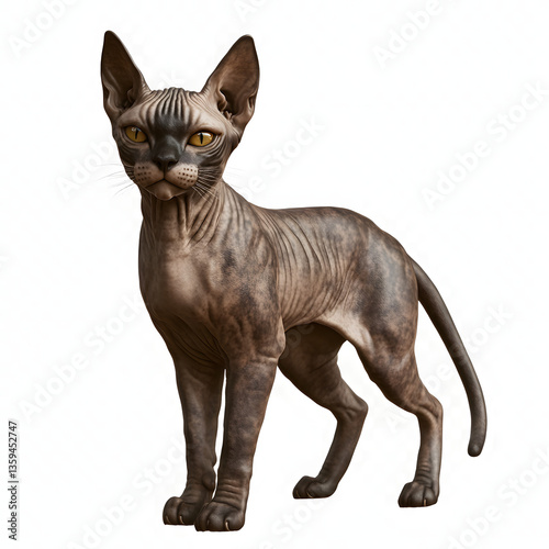sphinx cat on white background