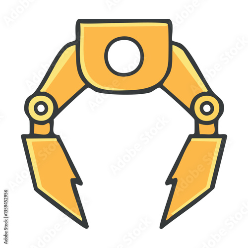 Robotic claw design. vector eps