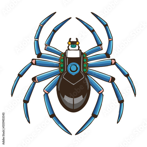  Robotic spider vector. vector eps