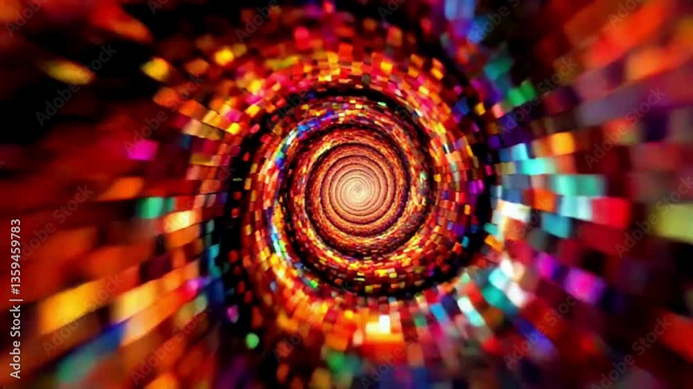 A high-speed zoom through an infinite fractal tunnel..