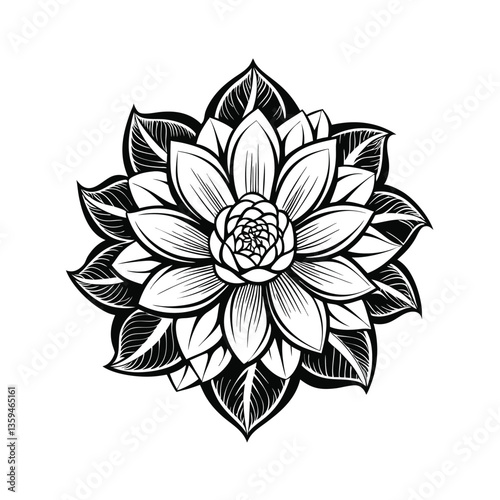 lotus flower isolated on white background