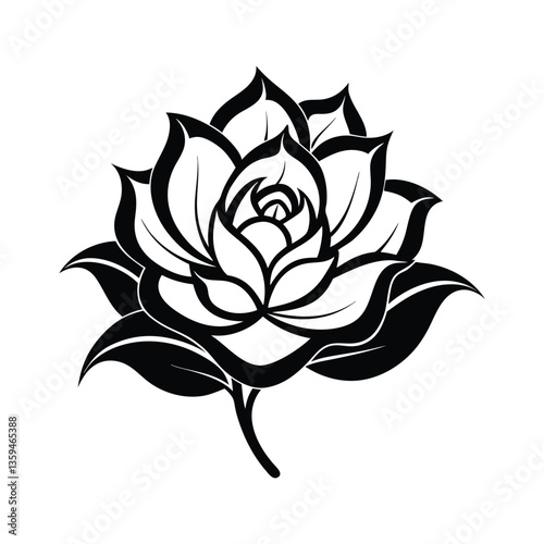 vector illustration of a rose