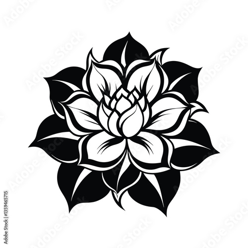 black and white flowers