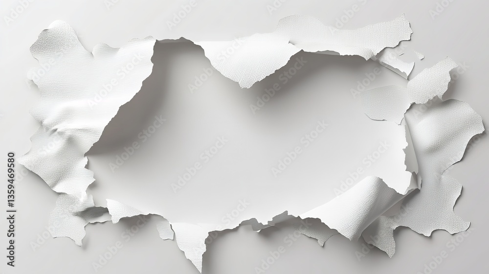 Torn Paper Transparent Background - Ripped Wrinkled Edge Effect Torn Paper Transparent Background - Ripped Wrinkled Edge Effect