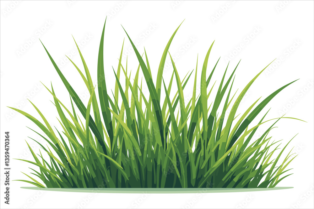 Obraz premium Grass Green Nature Plants Hand Drawing Element Clipart Illustration
