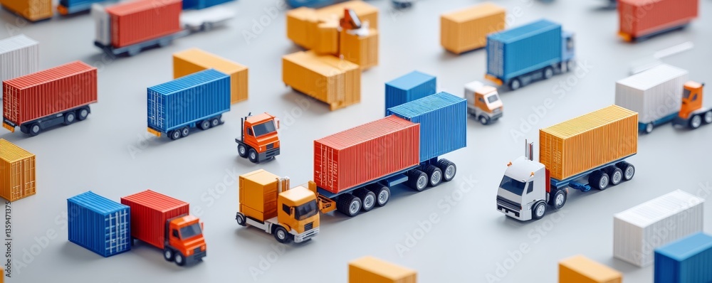 Fototapeta premium Global demand forecasting model optimizing shipping and logistics pricing strategies