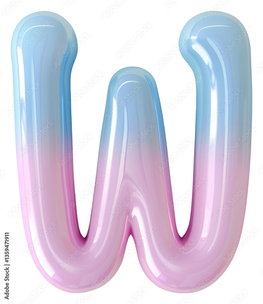 Fototapeta premium PNG Letter W shape white background pottery.