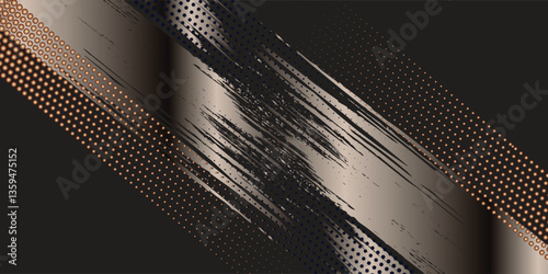 Glitch distorted grunge background. Noise destroyed texture. gray gold  halftone dots blue color pattern gradient grunge texture background.
