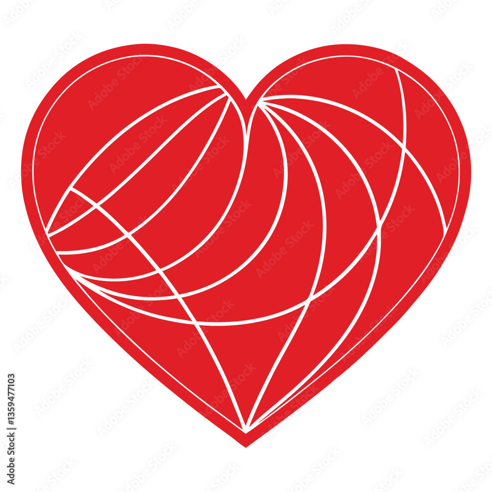 Fototapeta premium Collection of Unique Heart Shapes, Symmetrical, Tilted, Hand-Drawn, Puffy, Thin Outline, Thick Outline, Double Layered, Geometric Heart, Wide, Modern Minimalist, and Valentine Variations in Red, Black