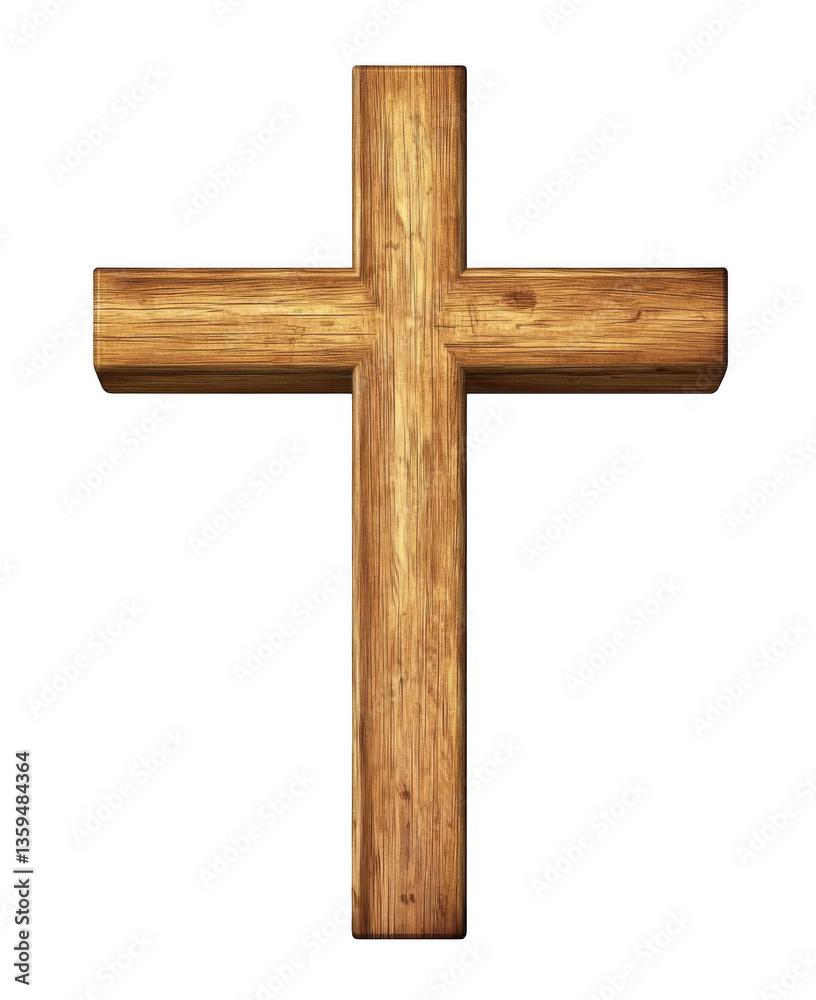 Wooden cross, vector illustration, white background, simple design, png Wooden cross, vector illustration, white background, simple design, png