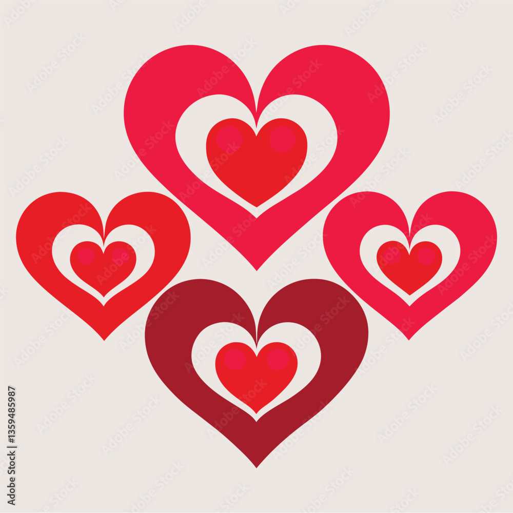 Collection of Unique Heart Shapes, Symmetrical, Tilted, Hand-Drawn, Puffy, Thin Outline, Thick Outline, Double Layered, Geometric Heart, Wide, Modern Minimalist, and Valentine Variations in Red, Black Collection of Unique Heart Shapes, Symmetrical, Tilted, Hand-Drawn, Puffy, Thin Outline, Thick Outline, Double Layered, Geometric Heart, Wide, Modern Minimalist, and Valentine Variations in Red, Black