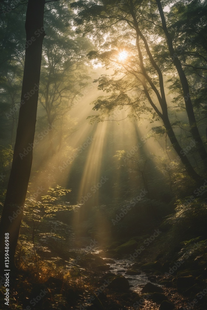 Naklejka premium A glade in the forest