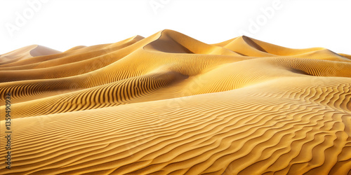 Fototapeta Naklejka Na Ścianę i Meble -  Sand dunes in the desert landscape isolated on transparent background.