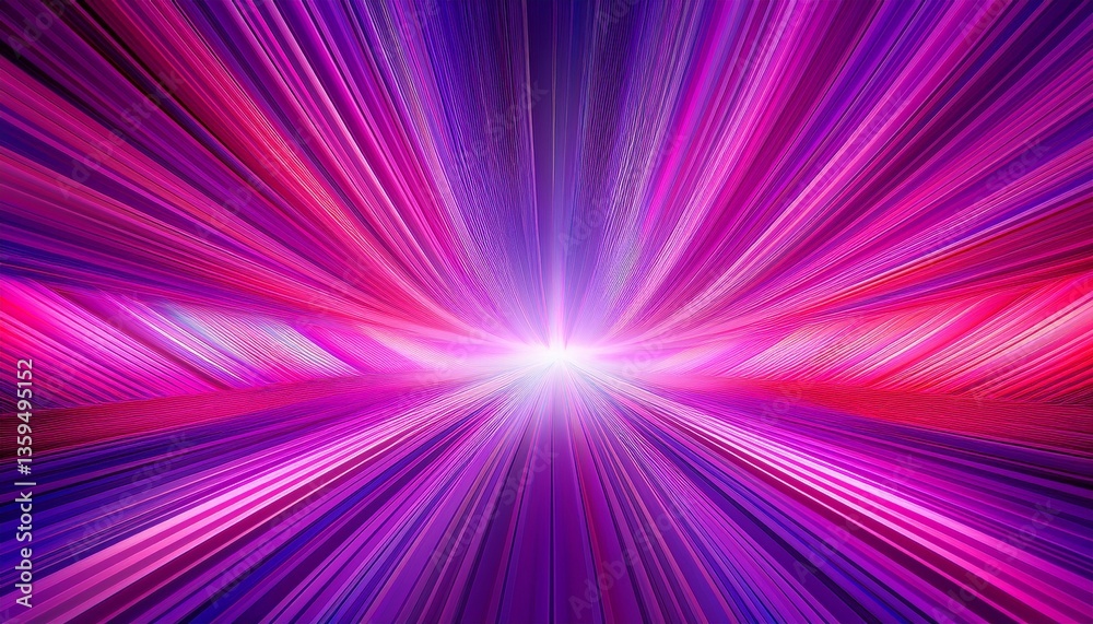 Fototapeta premium abstract pink and purple lines converging to light