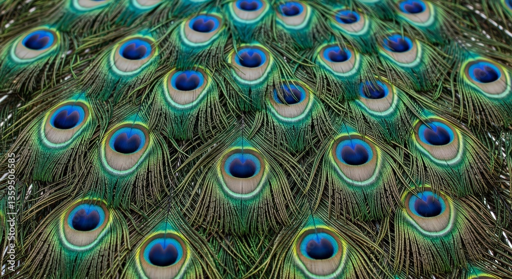 Obraz premium Vibrant Peacock Feather Design