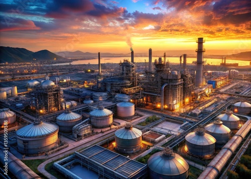 Benicia Refinery Aerial Drone Photography: Industrial Landscape, Bay Area Views, Coastal Refinery, Oil Refinery, Aerial View, Drone Shot, Industrial Complex