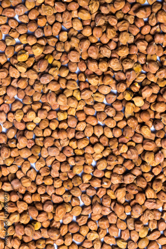 Fotografie Flatlay of Organic Brown Chickpeas