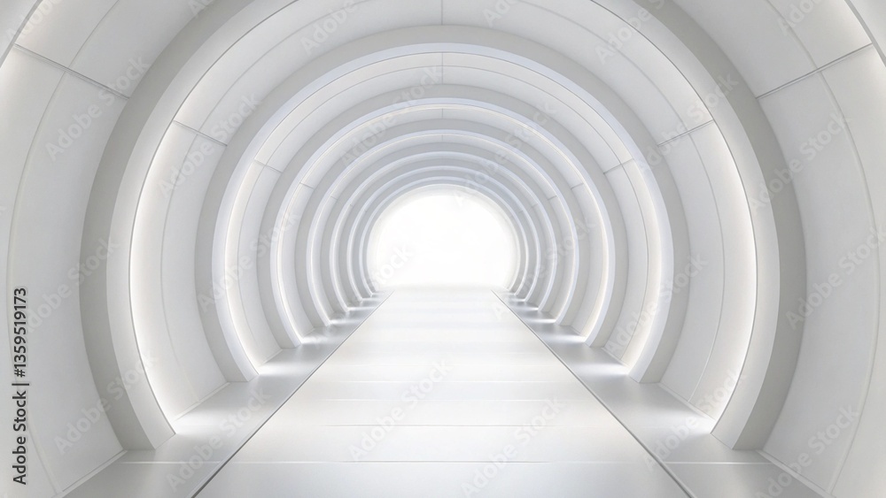 White background 3D room light abstract space technology tunnel stage floor. Empty white future 3D neon background studio futuristic corridor render modern interior silver road black wall design gray White background 3D room light abstract space technology tunnel stage floor. Empty white future 3D neon background studio futuristic corridor render modern interior silver road black wall design gray