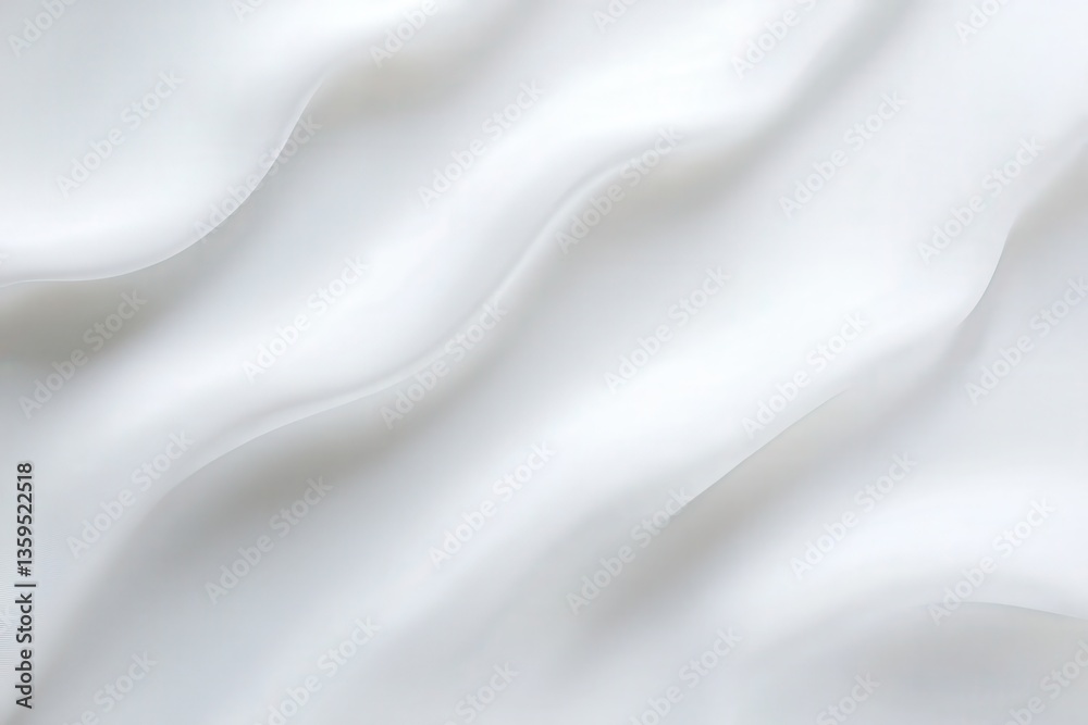 Obraz premium A soft, undulating white fabric with smooth waves, creating a gentle and tranquil visual effect.