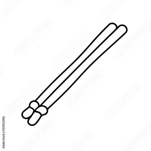 Cooking chopsticks icon in minimalist style monochrome design  