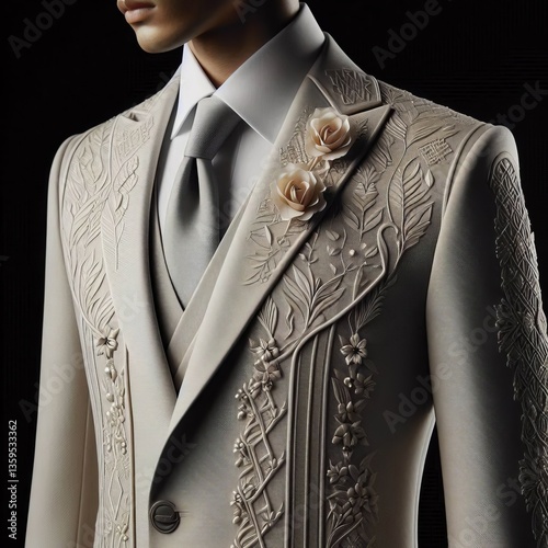 Malay Baju Melayu A tailored Baju Melayu suit showcasing clean l