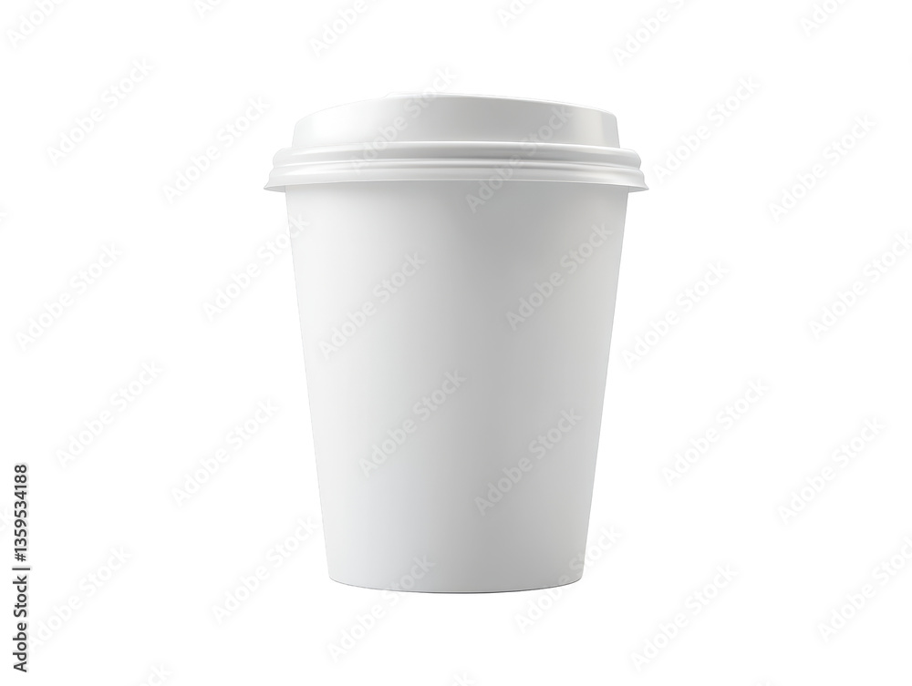 Isolated White Paper Coffee Cup Isolated White Paper Coffee Cup