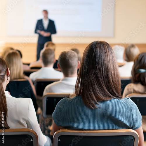 Rede, audience of adults, Vortrag, Präsentation