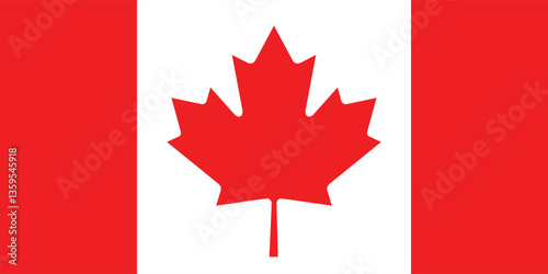 Canada Flag Vector Clipart Illustration - High-Quality Digital Artwork of the Iconic Canadian Flag Design, Perfect for Graphic Design, Print