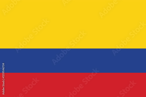 Free Download Vibrant and Detailed Colombia Flag Vector Clipart Illustration with Bold Colors and Smooth Lines, Perfect for Graphic Design Projects, National Pride, and Celebrations - GFXLoad